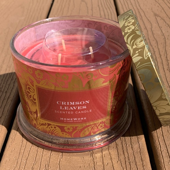 🆕HARRY SLATKIN HOMEWORX “CRIMSON LEAVES” 3 WICK FALL COLLECTION CANDLE - Picture 2 of 5